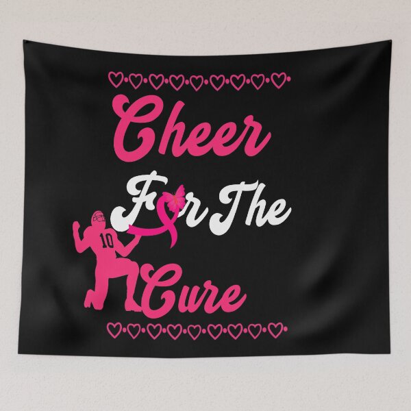 Item preview, Cheer for the cure football fan breast cancer support- Breast cancer awareness football fan designed and sold by Designs Of all kinds.
