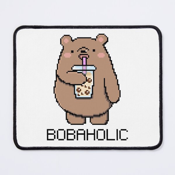 Item preview, Bobaholic Pixel Bear Loves Boba Tea! designed and sold by SirBobalot.