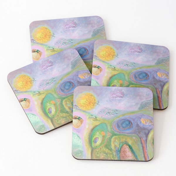 Item preview, Evening Sun, abstract mixed media, designed and sold by Claire Cooper-Walsh.