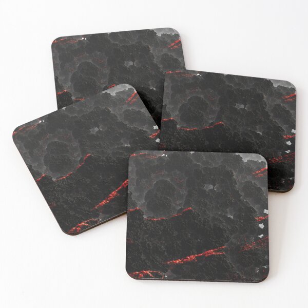 Item preview, Black volcanic rock print. Black red mountains designed and sold by mauscraft.