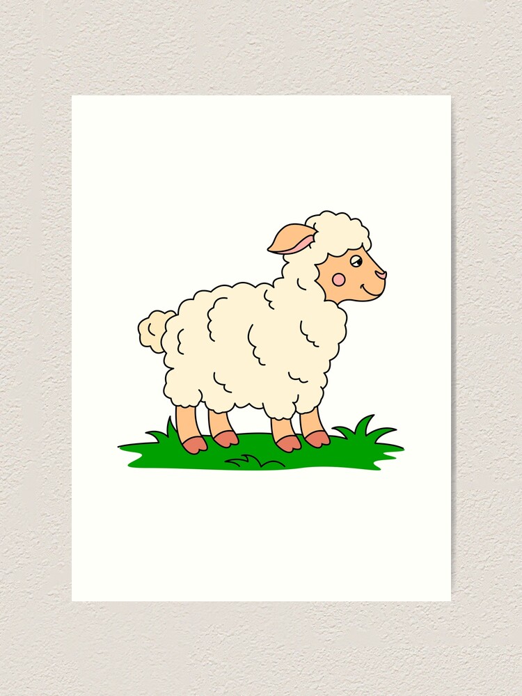 Lamb Cartoon Character Young Sheep Isolated White Background Template Cute  Stock Vector by ©KidLand 542512146