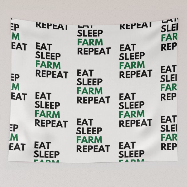 Item preview, Eat Sleep Farm Repeat designed and sold by BhavyaBathla.