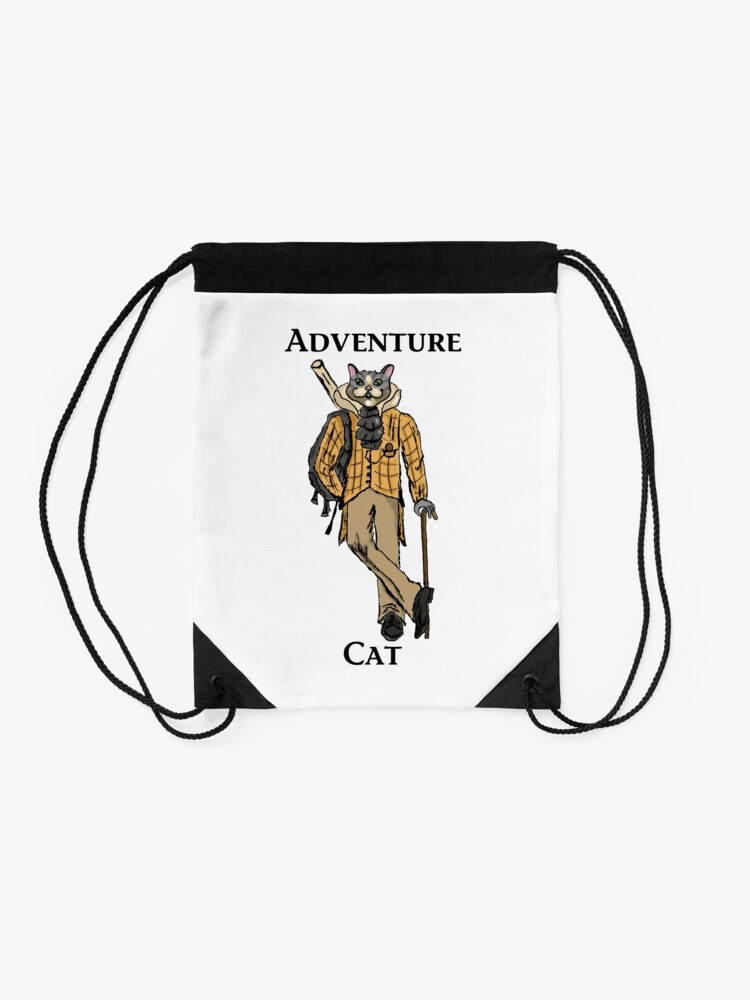 Alternate view of Adventure Cat Drawstring Bag
