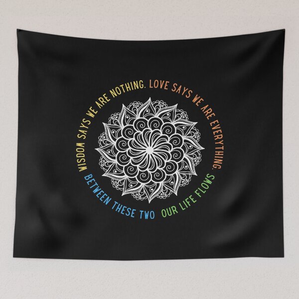 Item preview, Wisdom and Love,quotation, mindful, mandala lovers, meditation, yoga enthusiasts, Buddhism,  designed and sold by allycat57.