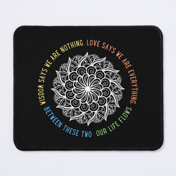 Item preview, Wisdom and Love,quotation, mindful, mandala lovers, meditation, yoga enthusiasts, Buddhism,  designed and sold by allycat57.