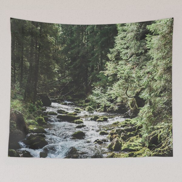 Item preview, Mountain River in Forest Waterfall designed and sold by PaulinaChmiel.