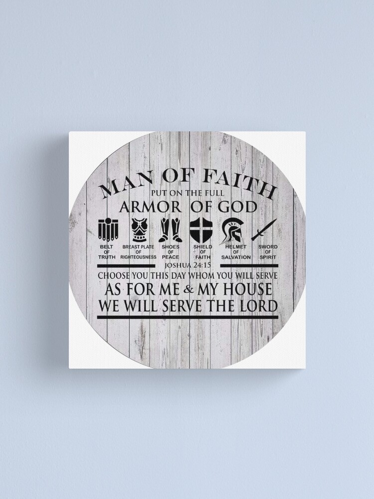 Alternate view of Man Of Faith Armor Of God Canvas Print