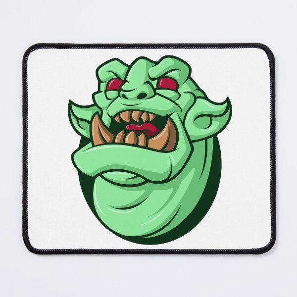 Item preview, green angry bloodthirsty goblin designed and sold by nerobi.