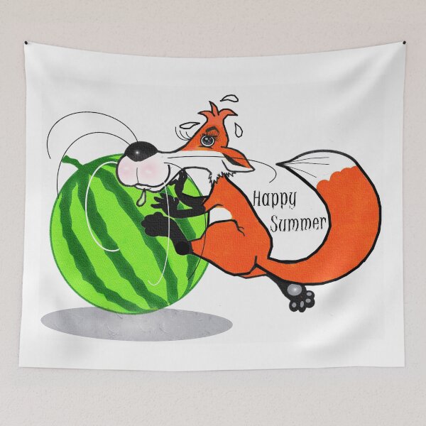 Item preview, Happy summer - fox ,  watermelon  designed and sold by Shirley cute art .