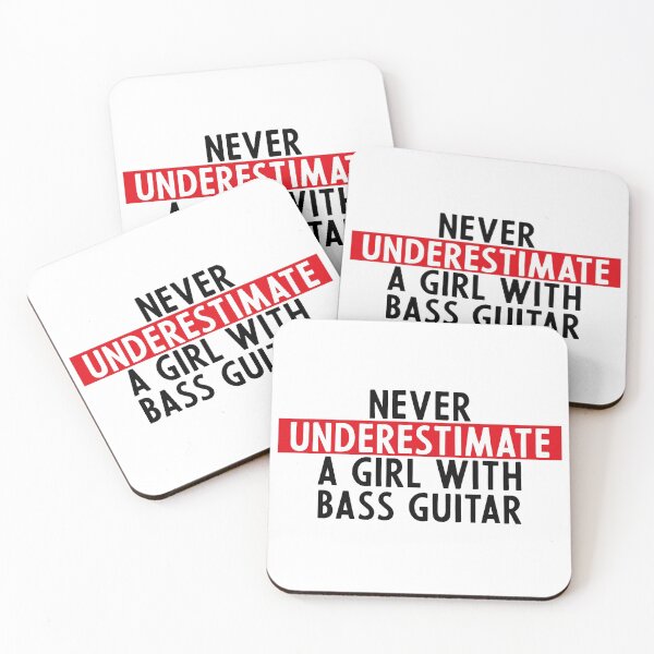 Artikelvorschau, Never underestimate a girl with Bass guitar entworfen und verkauft von JakubkoJunak.