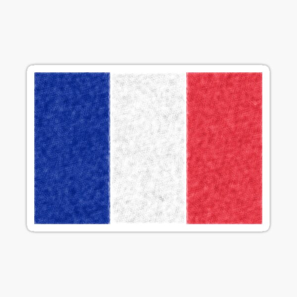 Item preview, Couleur Crayon Croquis Style France Drapeau Français Tricolore designed and sold by Worldesigns by Artsiren.