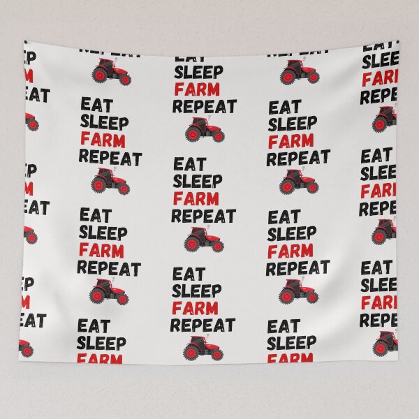 Item preview, Eat Sleep Farm Repeat designed and sold by BhavyaBathla.