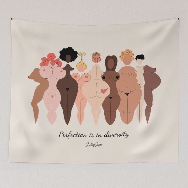 Item preview, White - Perfection is in diversity designed and sold by Julia Sanz.