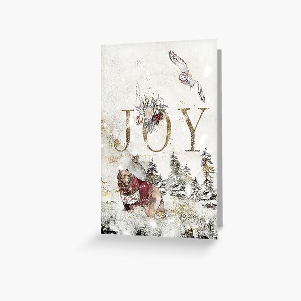 Christmas joy bear Greeting Card