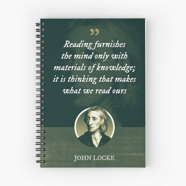 Item preview, John Locke - Reading furnishes the mind only with materials of knowledge; it is thinking that makes what we read ours designed and sold by Syahrasi.