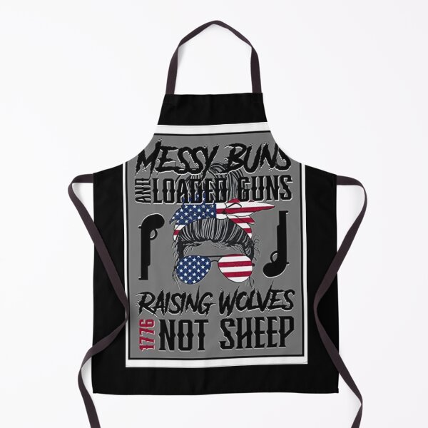 Item preview, Messy Buns And Loaded Guns Raising Wolves Not Sheep designed and sold by Inkrebel.