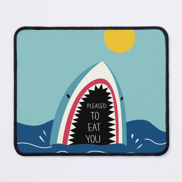 Item preview, Pleased To Eat You | Funny Shark Greetings designed and sold by DAFIN.