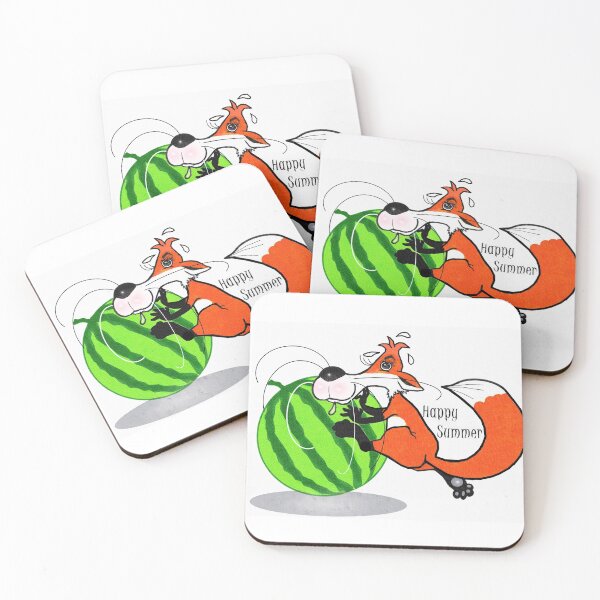 Item preview, Happy summer - fox ,  watermelon  designed and sold by Shirley cute art .