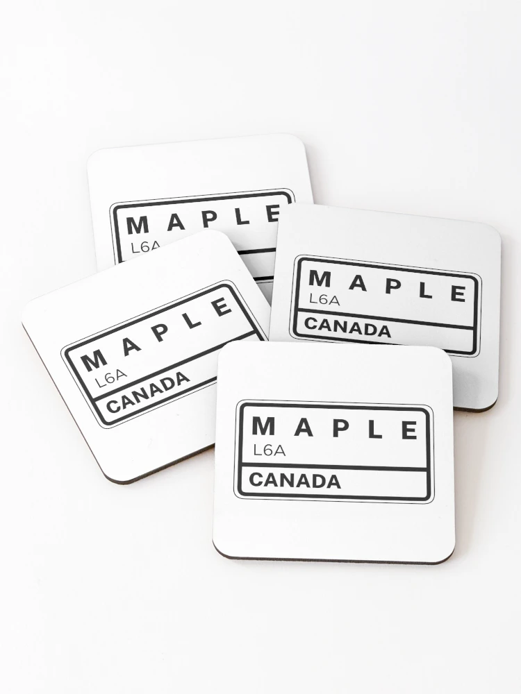 Thumbnail 1 of 5, Coasters (Set of 4), Maple L6A Zip Code designed and sold by Rajadrone.