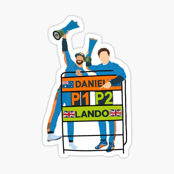 Daniel Ricciardo und Lando Norris Sticker