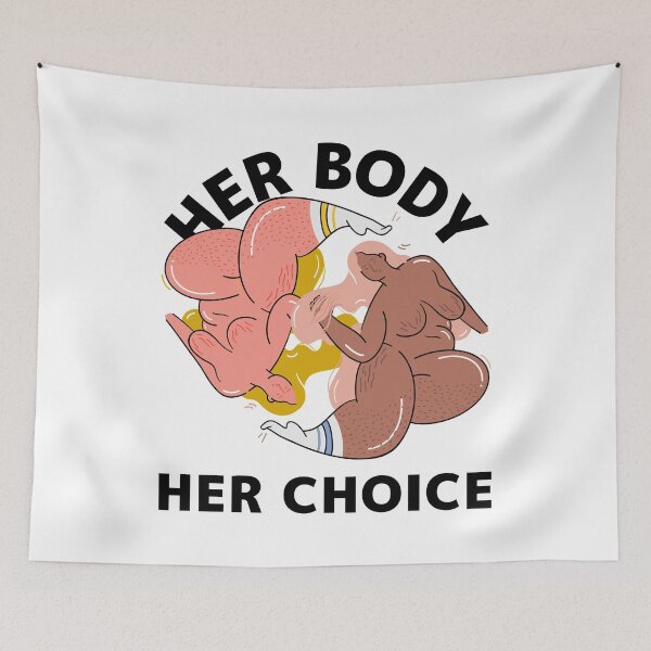 Item preview, Her Body Her Choice Womens Choice Pro Women Lady Liberty Feminist Movement designed and sold by KLINESTORE.