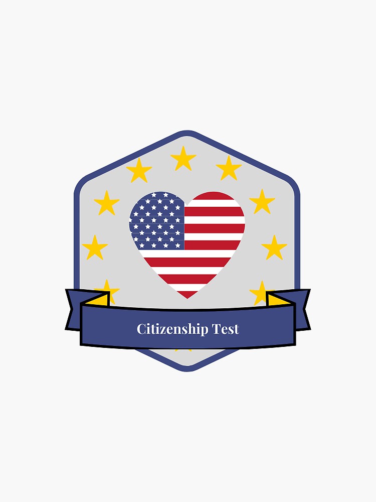 Thumbnail 3 of 3, Sticker, Citizenship Test designed and sold by alixbryant.