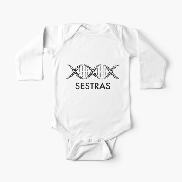 "Sestra DNA" – Orphan Black Clone Club Merch Long Sleeve Baby One-Piece