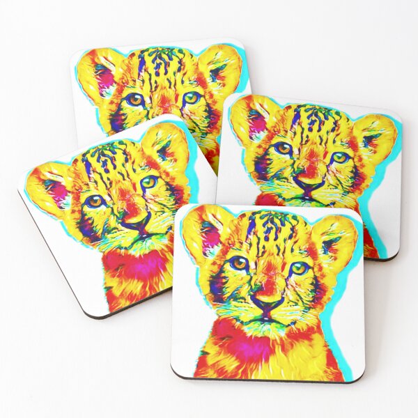 Item preview, Baby Lion Cub Abstract Art designed and sold by JustClickPrint.