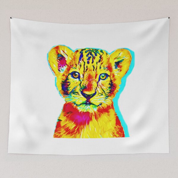 Item preview, Baby Lion Cub Abstract Art designed and sold by JustClickPrint.