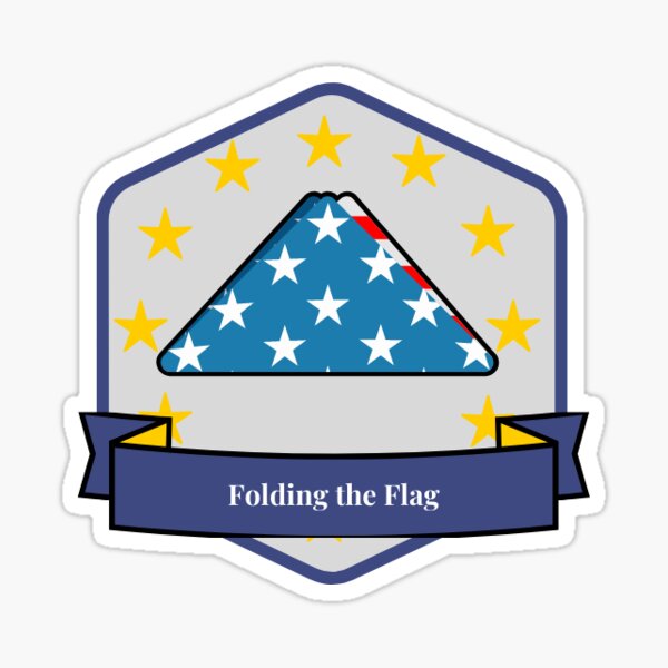Folding the Flag Sticker