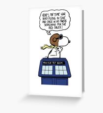Snoopy and Dr Who Greeting Card