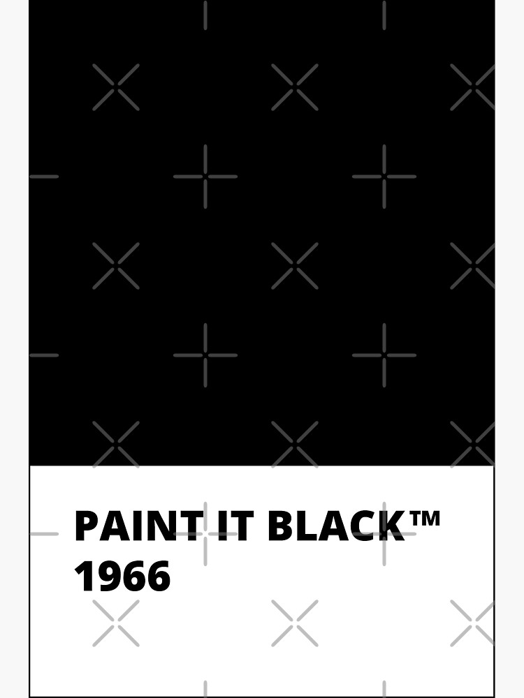 "Pantone Style Paint it Black The Rolling Stones 1966" Sticker for