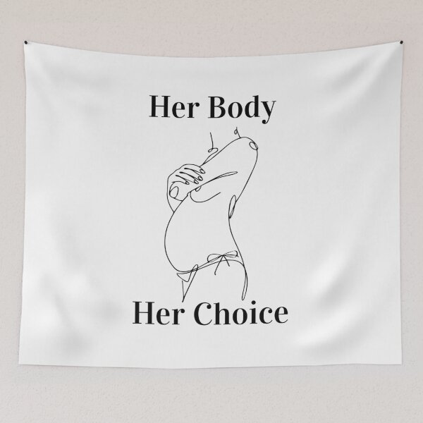Item preview, Her Body Her Choice Womens Choice Pro Women Lady Liberty Feminist Movement designed and sold by KLINESTORE.