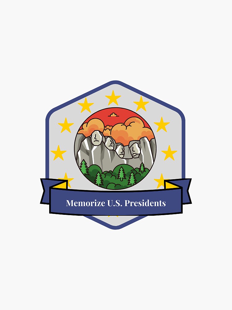 Thumbnail 3 of 3, Sticker, Memorize U.S. Presidents designed and sold by alixbryant.