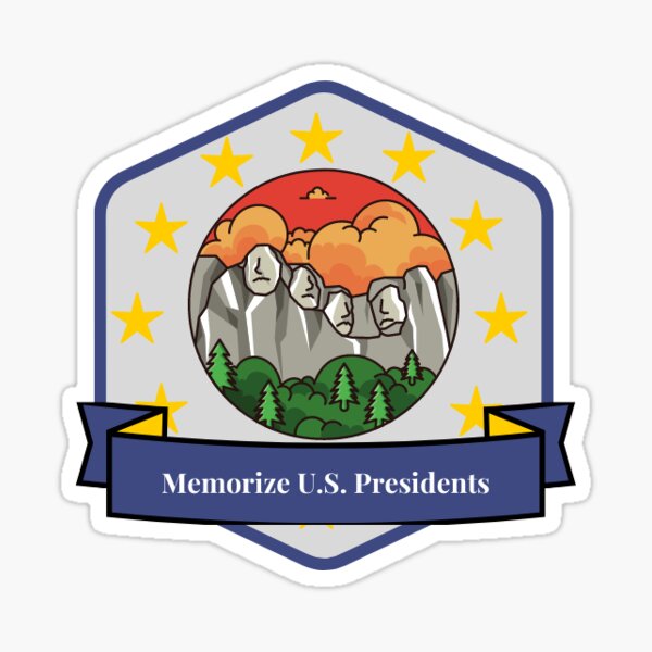 Memorize U.S. Presidents Sticker