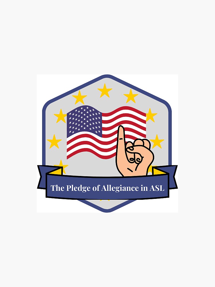 Thumbnail 3 of 3, Magnet, The Pledge of Allegiance in ASL designed and sold by alixbryant.