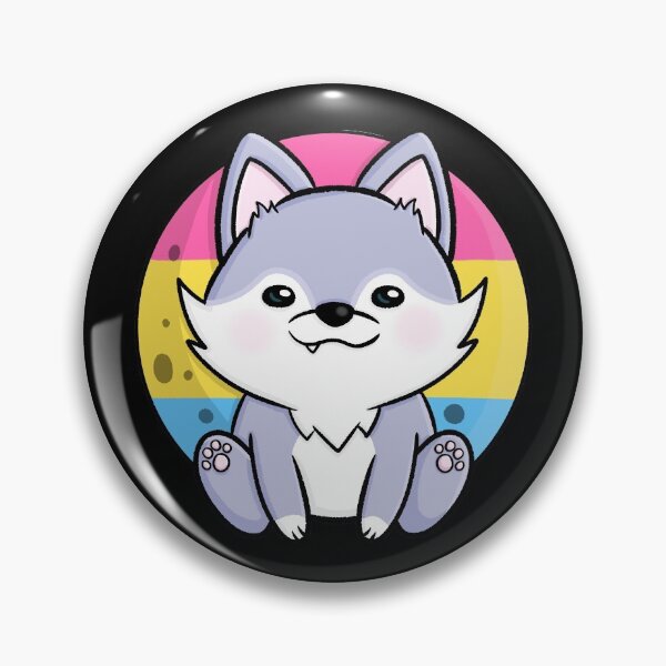 Item preview, Cute wolf dog pansexual pan flag banner LGBTQ designed and sold by Nyn4.