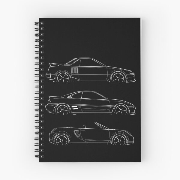 Item preview, Evolution of the Toyota MR2 - profile stencil, white designed and sold by mal-photography.