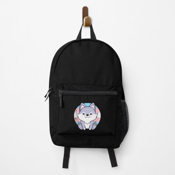 Item preview, Cute wolf dog trans flag banner LGBTQ moon designed and sold by Nyn4.