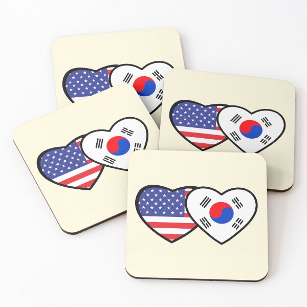 Item preview, American-Korean heart shape flag, Am-Ko flag together, Korean culture, South Korea flag, Proud American Korean designed and sold by InspiresME.