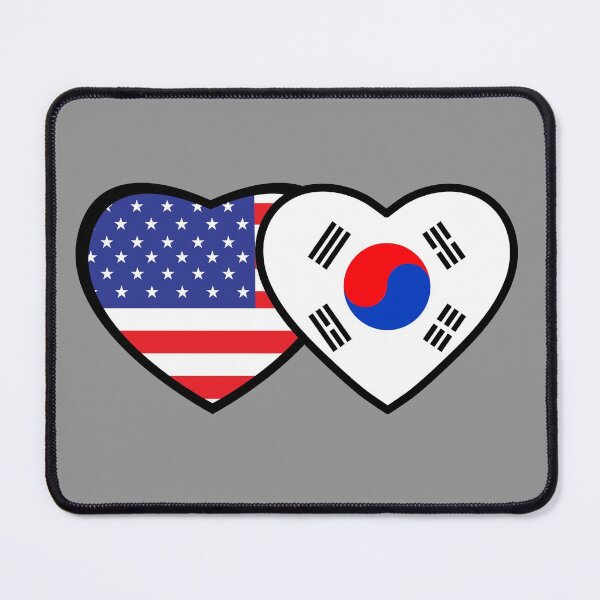 Item preview, American-Korean heart shape flag, Am-Ko flag together, Korean culture, South Korea flag, Proud American Korean designed and sold by InspiresME.