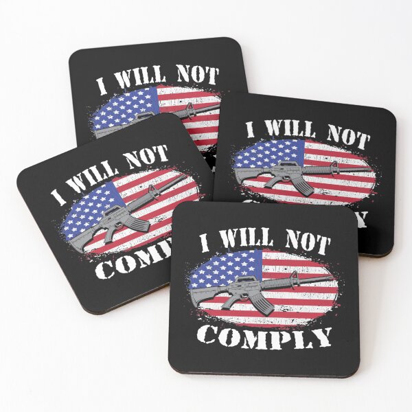 Item preview, I WILL NOT COMPLY - AR 15 - American Flag   designed and sold by VigilantSupplys.