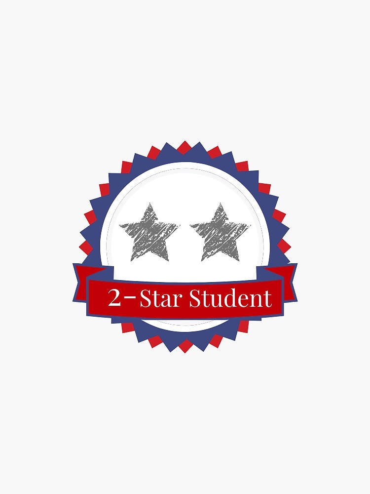 Thumbnail 3 of 3, Sticker, 2-Star Student designed and sold by alixbryant.