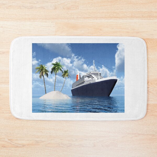 Item preview, Cruise ship and deserted island with palm trees designed and sold by MIRO3D.