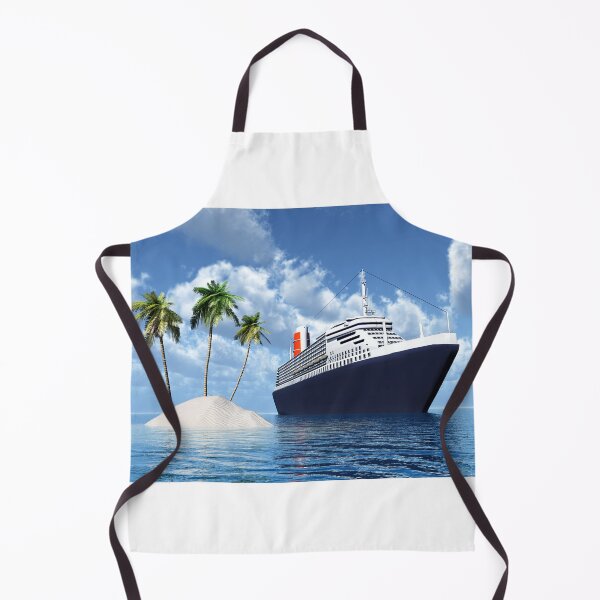 Item preview, Cruise ship and deserted island with palm trees designed and sold by MIRO3D.