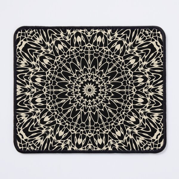 Item preview, Gold Wire Mandala in Black designed and sold by Kelly Dietrich Mandala & Fractal Art.