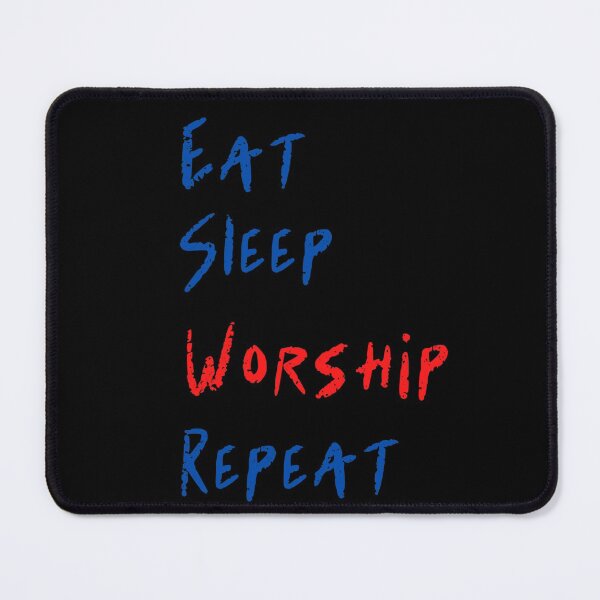 Artikelvorschau, Eat Sleep Worship Repeat Christian gift design entworfen und verkauft von Sheepherder120.