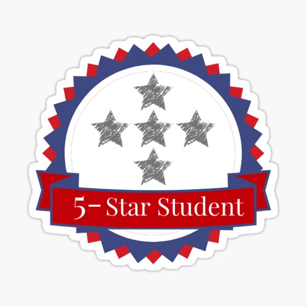 5-Star Student Sticker