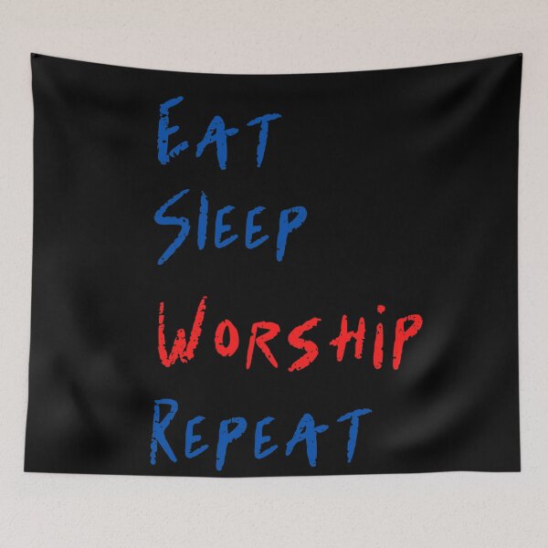 Artikelvorschau, Eat Sleep Worship Repeat Christian gift design entworfen und verkauft von Sheepherder120.