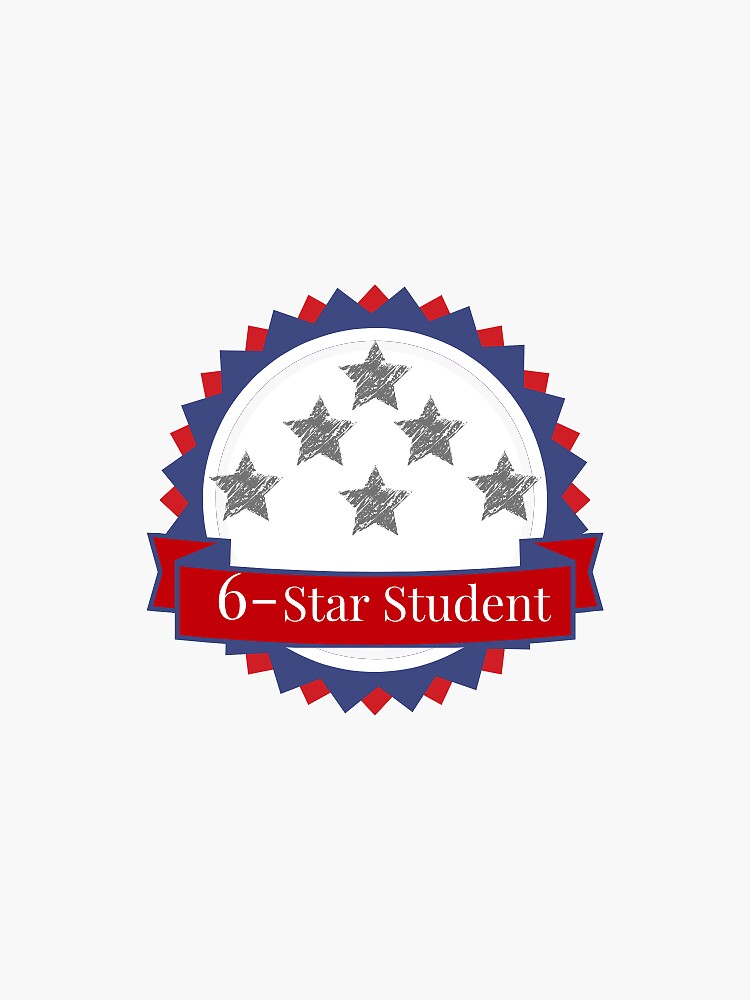 Thumbnail 3 of 3, Sticker, 6-Star Student designed and sold by alixbryant.